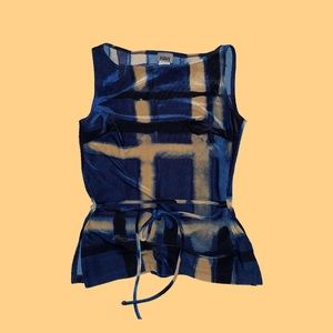 SOLD Blue and Tan y2k top